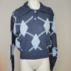 SHEIN Button Collared  Sweater
